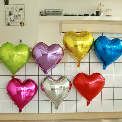 18 love Five-pointed star circular heart-shaped Aluminum balloon Marriage room decorate arrangement Push aluminum foil balloon