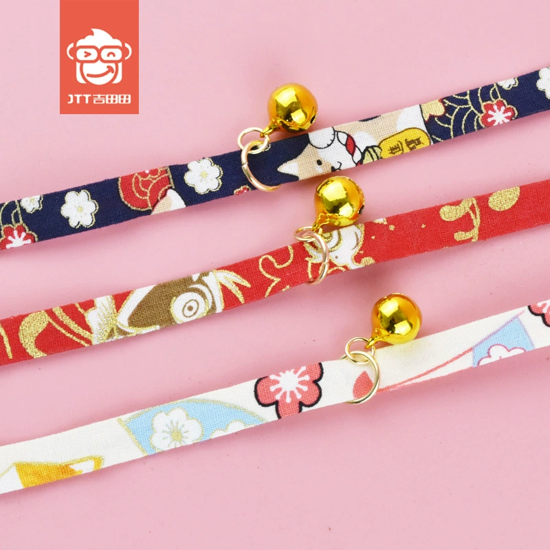 Кошачий ошейник в японском стиле и ветровой ошейник для животных Колокольчик и ветер ошейник