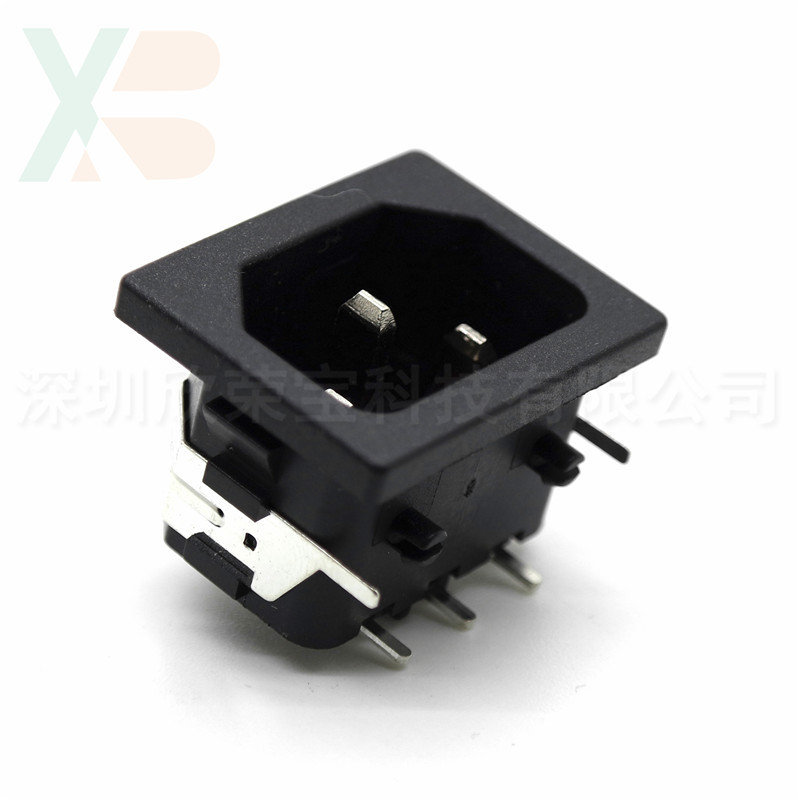 AC插座电源插座，多国认证插座DB-14-3P6-S33(T)品字座C14座子
