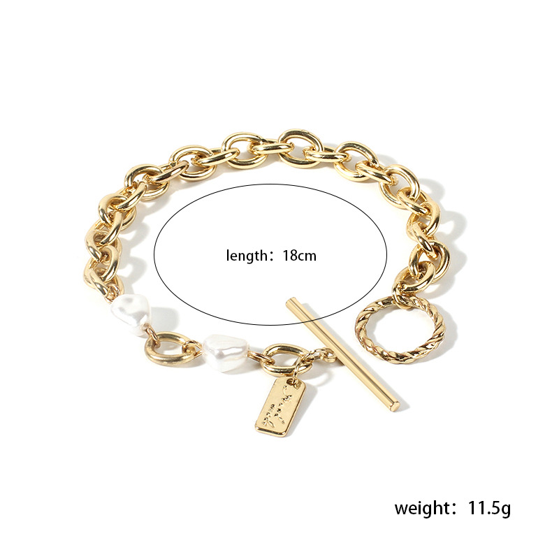 12g Weight No Inlaid Inlay Material Bracelets Classification Fashion Heart-shape Pearl Chain Bracelet