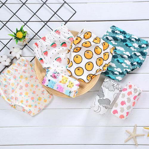  Korean Version 4-Layer Gauze Waterproof Diaper for Newborns, Washable Puddle Pad, Cotton Diaper Cover for Babies, Learning Pants