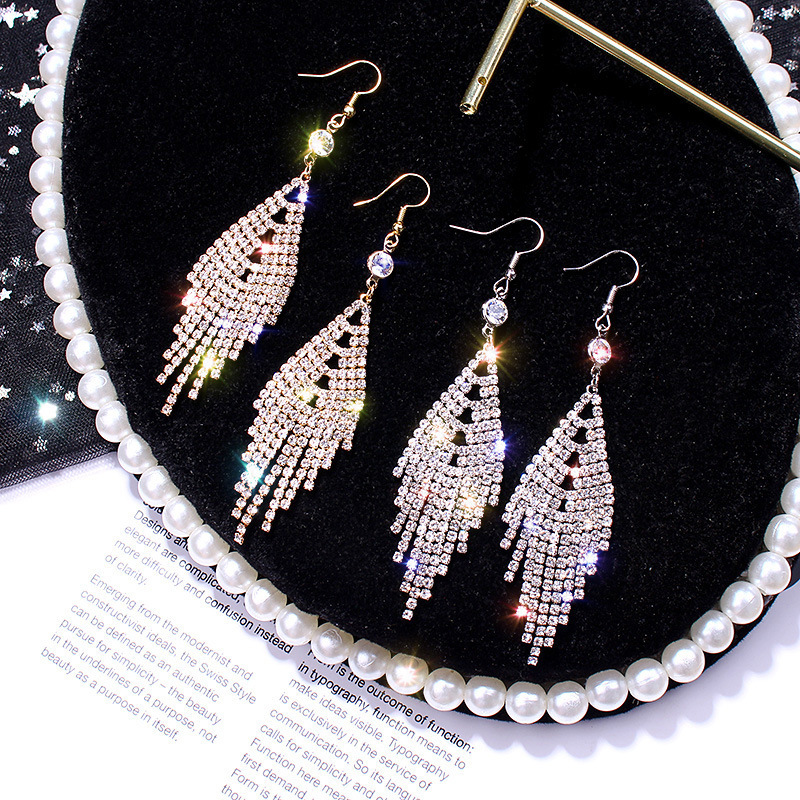 Geometric Pattern Women'S Gender 1 Pair Elegant Lady Geometric Plating Inlay Alloy Artificial Gemstones Drop Earrings