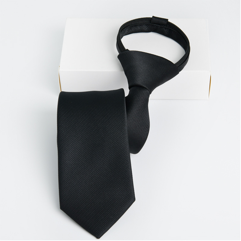 Elegant Solid Color Polyester Yarn Unisex Tie display picture 1