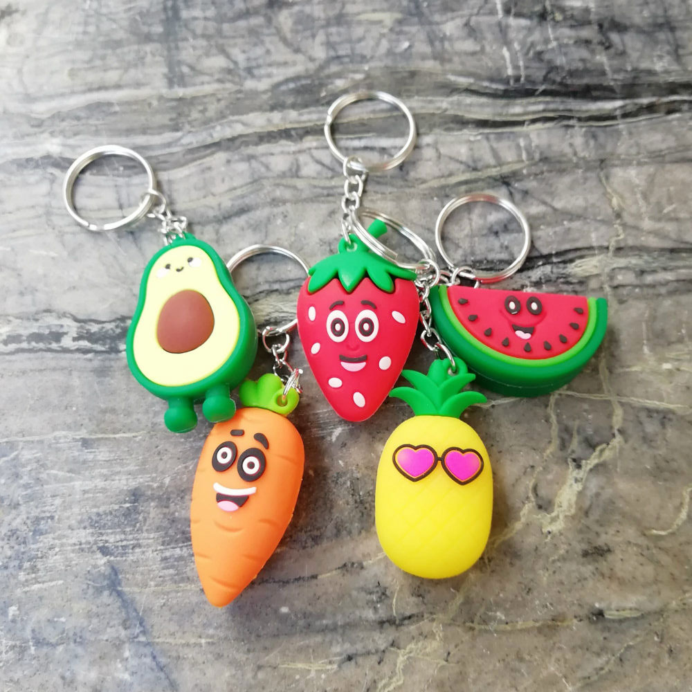 girl heart simulation 3D avocado keychain schoolbag coin purse PVC soft toy pendant special offer wholesale nihaojewelrypicture7
