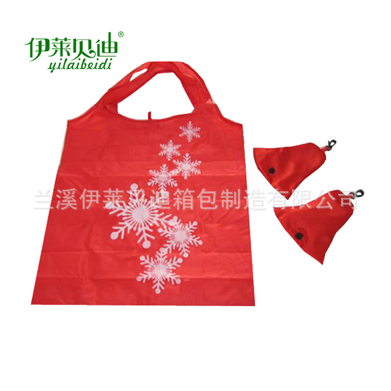 圣诞礼品铃铛折叠袋 圣诞铃铛购物袋促销 铃铛袋厂家定做印logo