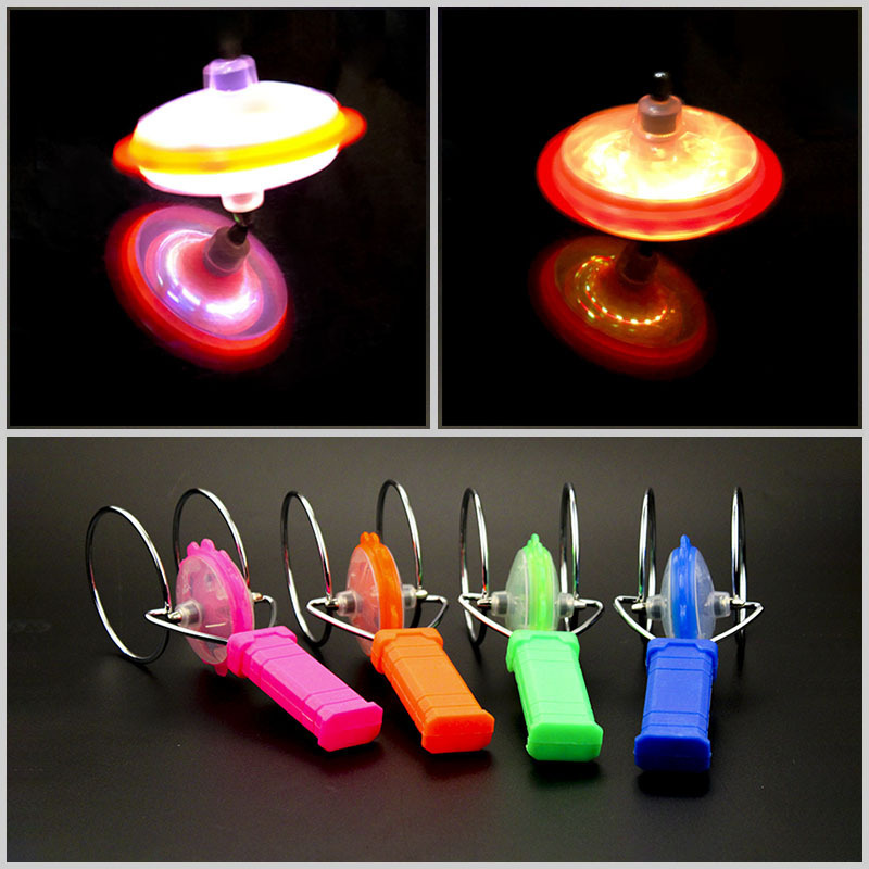 发光魔力飞转陀螺七彩旋转陀螺 地摊夜市玩具成人儿童解压小礼物