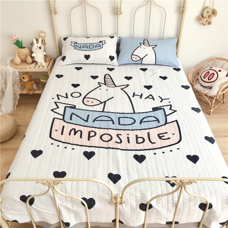 Exit Foreign trade Japanese Cartoon Bed covers Three Four seasons Cotton clip QUILT sheet Double bed shop Summer quilt