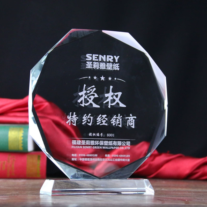 Производитель источника наградил сертификат Crystal Authorized Franchise Dealers Honor Certificate Making Gold Foil Medal Honor Processing