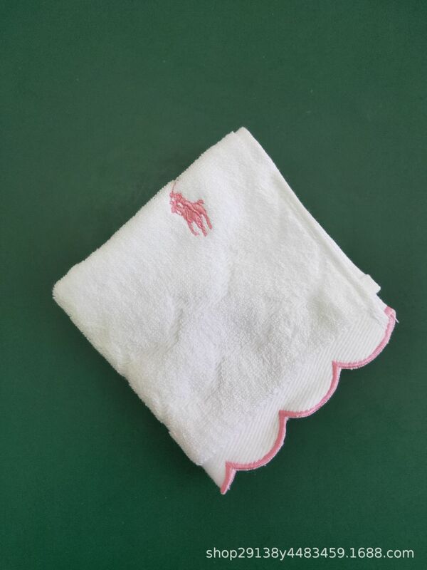 Foreign Trade Original Order Exported to Japan Polo Ralph Lauren Tooth Edge Square Towel Handkerchief Towel Hand Towel Small Towel