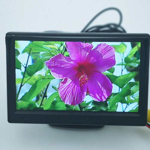 Cross-border high-definition 5-inch car display two-way input reversing priority reversing image display rear view system