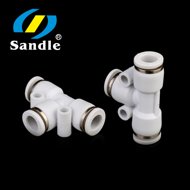 三德利 SPE塑料三通 白色 快插/气管/快速/气动元件接头 气动接头