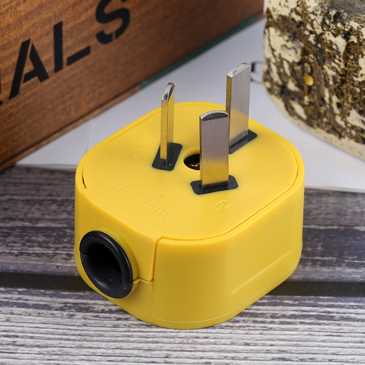 Fiberglass single-phase two-Plug Power plug household Industrial two-pin plug integrated copper plug