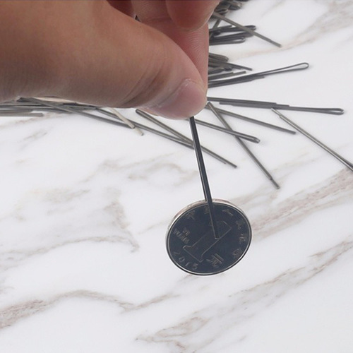 王之发夹袋发夹钢夹钢卡化妆盘发造型不掉色平头一字发夹厂家批发