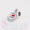 Nydila Panjia S925 Silver Bead 19 Summer Costa National Flag Pendant