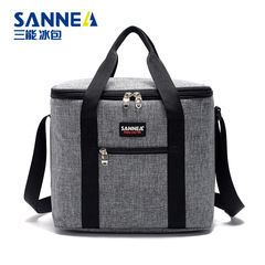 SANNE Insulated Lunch Bag Outdoor Insulation Cooling Picnic Bag Cross-border Waterproof PEVA Solid Color Fashion Bento Bag Ice Bag