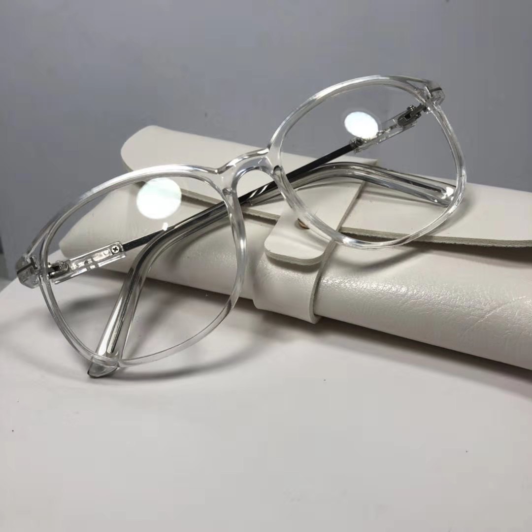 明星同款方形T字平光镜近视眼镜透明框眼镜王柳雯男女复古框眼镜|ru