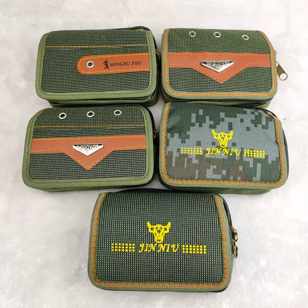 Wholesale Canvas Wear Belt Mobile Phone Bag Middle-aged Men's Mini Hanging Bag Outdoor Sports Waist Bag Stall Wallet
