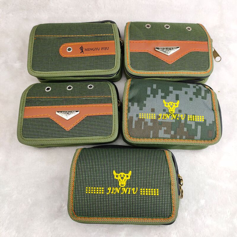 Wholesale Canvas Wear Belt Mobile Phone Bag Middle-aged Men's Mini Hanging Bag Outdoor Sports Waist Bag Stall Wallet