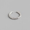 Tyj0277 Korean version of Korean style irregular concave pit ring S925 pure silver versatile personality concave ring ring