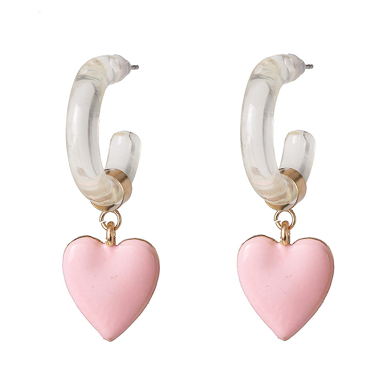 Exaggerated Earrings Heart Earrings Women display picture 5