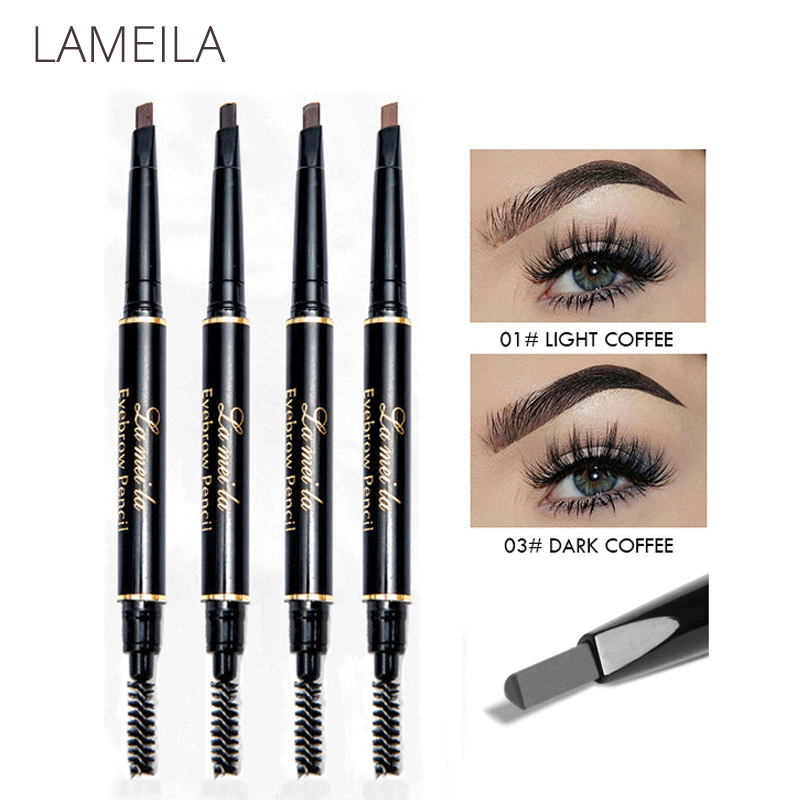 LAMEILA automatic rotate Double pencil waterproof Anti-sweat Halo Thrush Artifact Cross border Explosive money Cosmetics