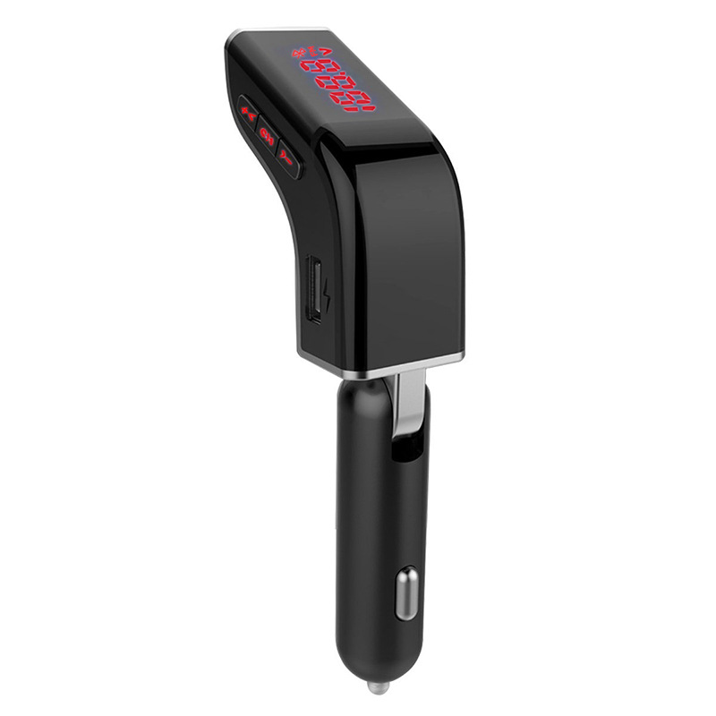 CAr FM TrAnsmitter DUAl Usb CAr ChArger 2.1A BlUetooth 4.1 Receiver CAn Be Inserted into U Disk TF CArd VoltAge DisplAy