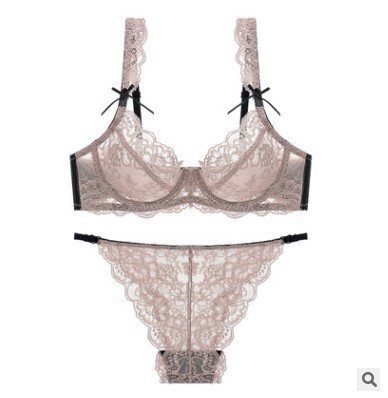 Thin padless lace women's bra set bra 9169
