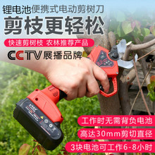 鋰電池電動修枝剪果樹園林剪電剪刀園藝剪刀充電式高枝剪花草