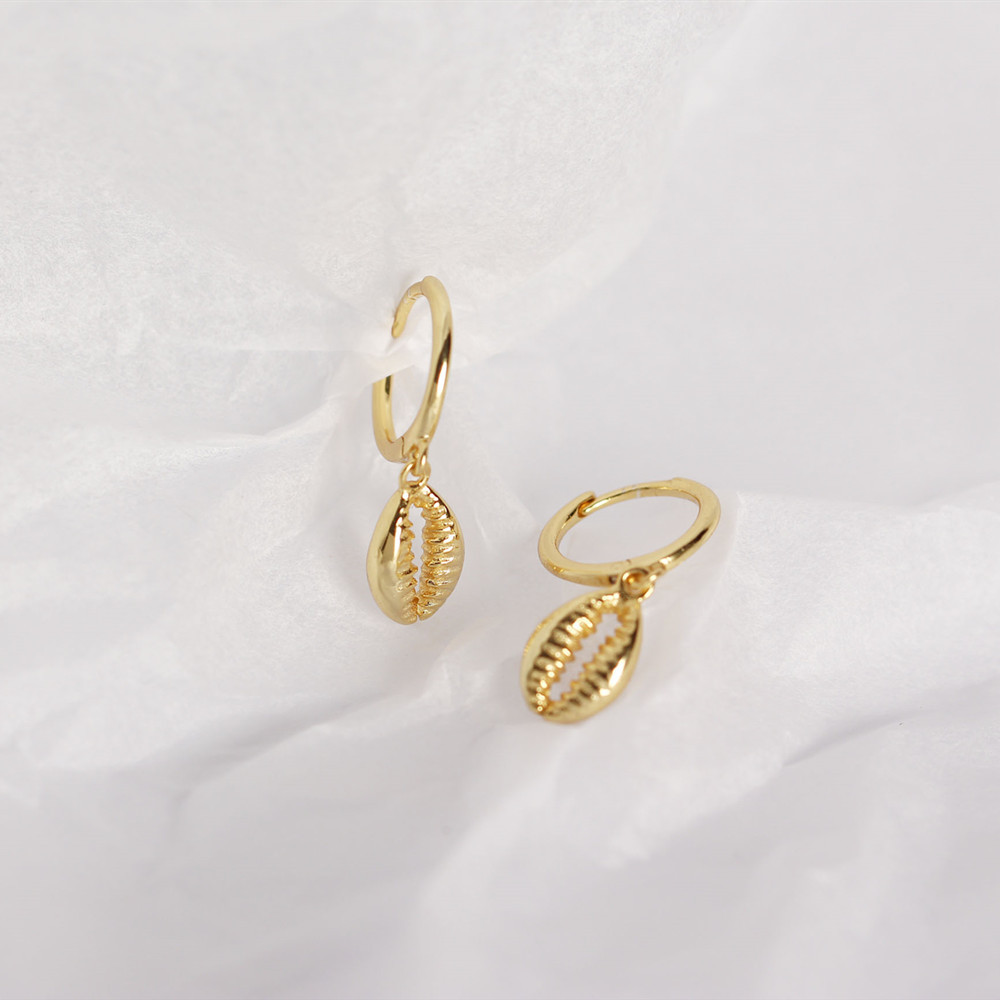 Casual, Banquet, Daily Occasion 925 Sterling Silver Material 1 Pair 925 Sterling Silver Shell Shell Electroplating 18K Real Gold Plated Platinum Plated Drop Earrings Earrings