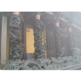家祠石雕龙柱子厂家 广场汉白玉龙柱雕塑价格 景观石刻云柱图片
