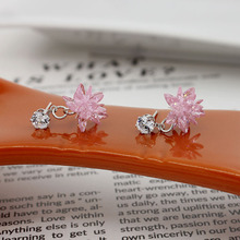 百搭不易过敏手工冰花银针耳饰气质雪花耳坠日韩网红新品锆石耳环