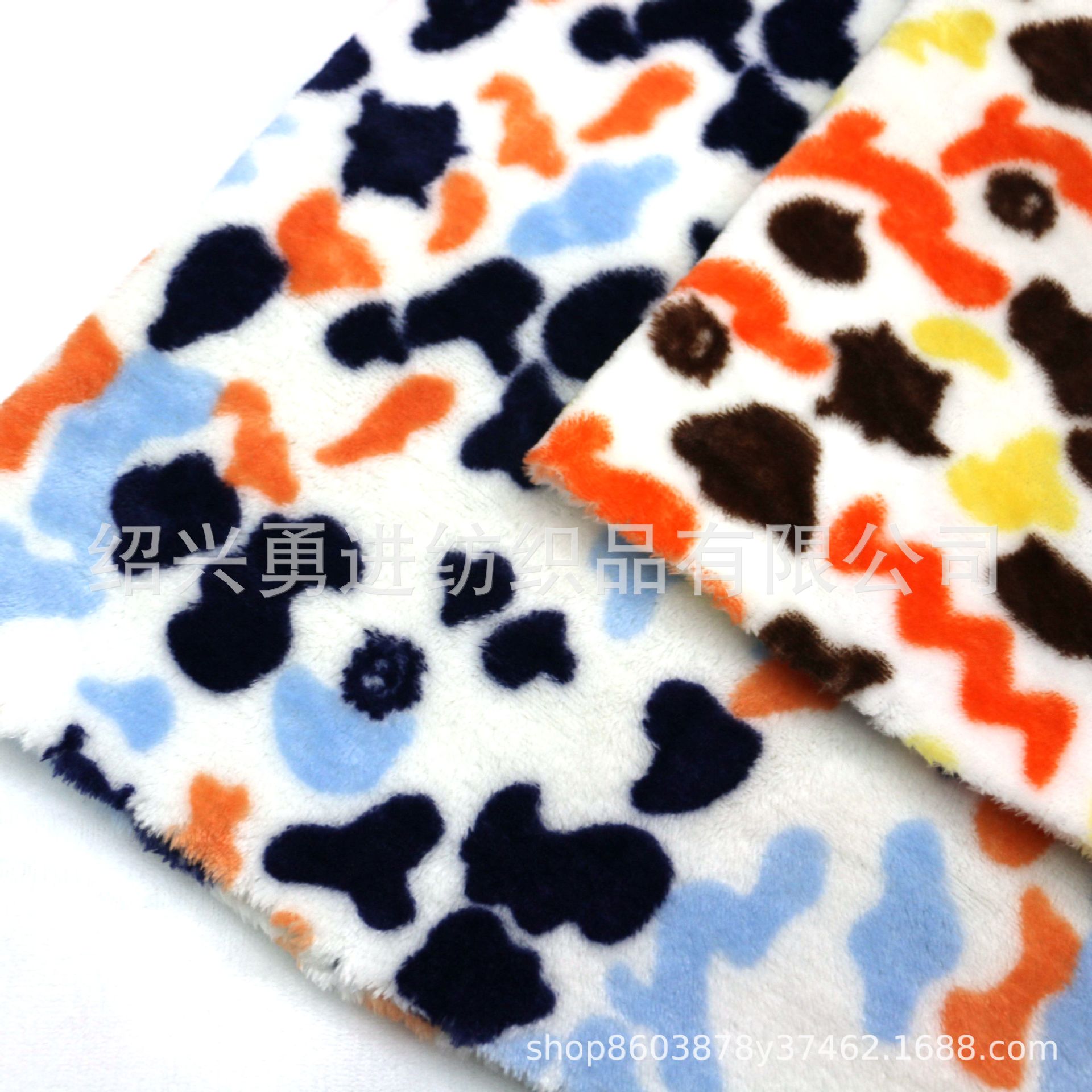 厂家直供法兰绒双面印花动物印花 新款绒布家纺家居童装面料玩具