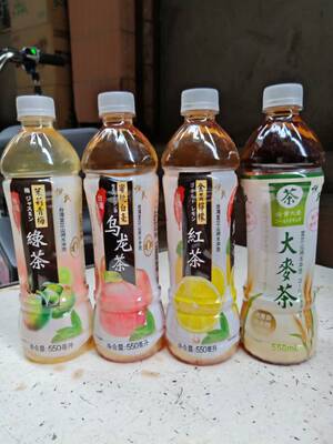 台湾 悦氏茶饮550ML蜜桃乌龙茶 黄金柠檬红茶 纤好茶 茉莉青梅绿|ru