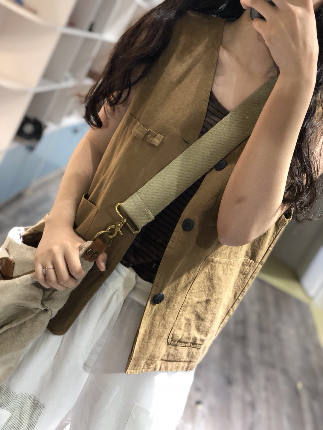 Gilet femme en Coton et lin - Ref 3316802 Image 3