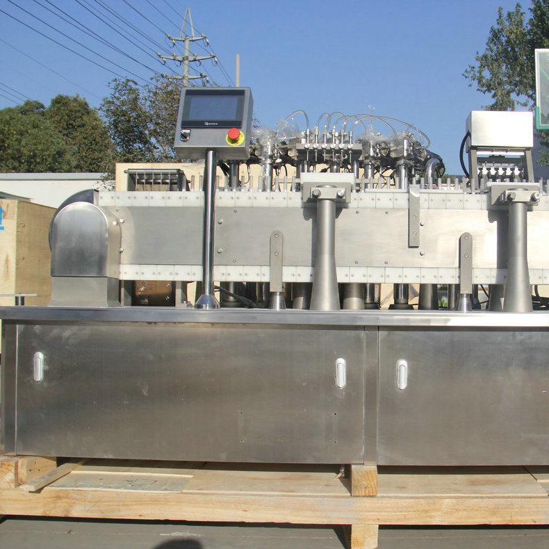 7ml冻干液全自动高速灌装联动线 5ml溶媒灌装压塞轧盖机 现货