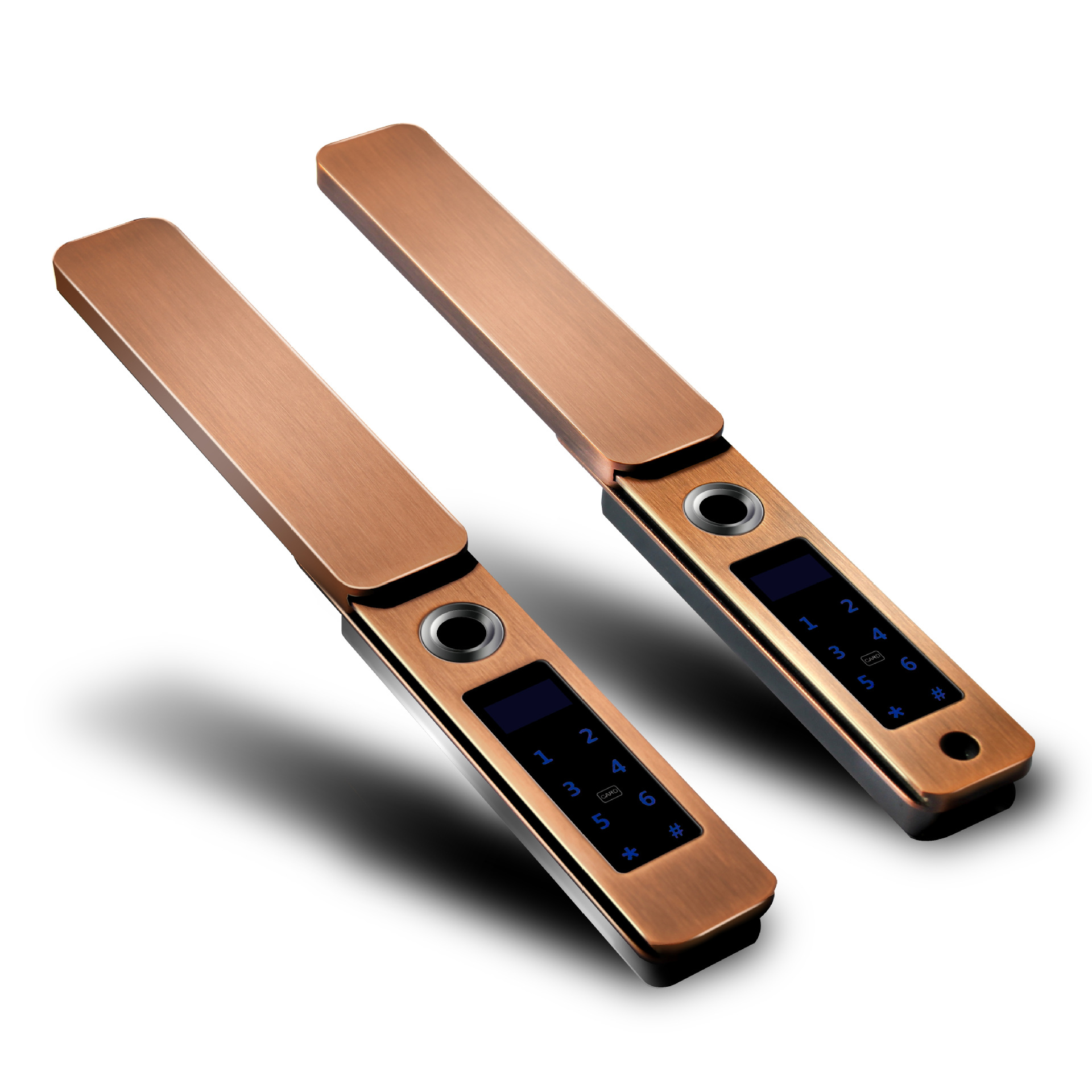 锁神嵌入式双面指纹锁防水通通锁APP蓝牙双面别墅指纹锁