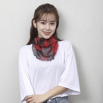 散拍專用百變魔術圍脖真絲時尚圍脖百搭圍巾網紗防曬脖套套頭