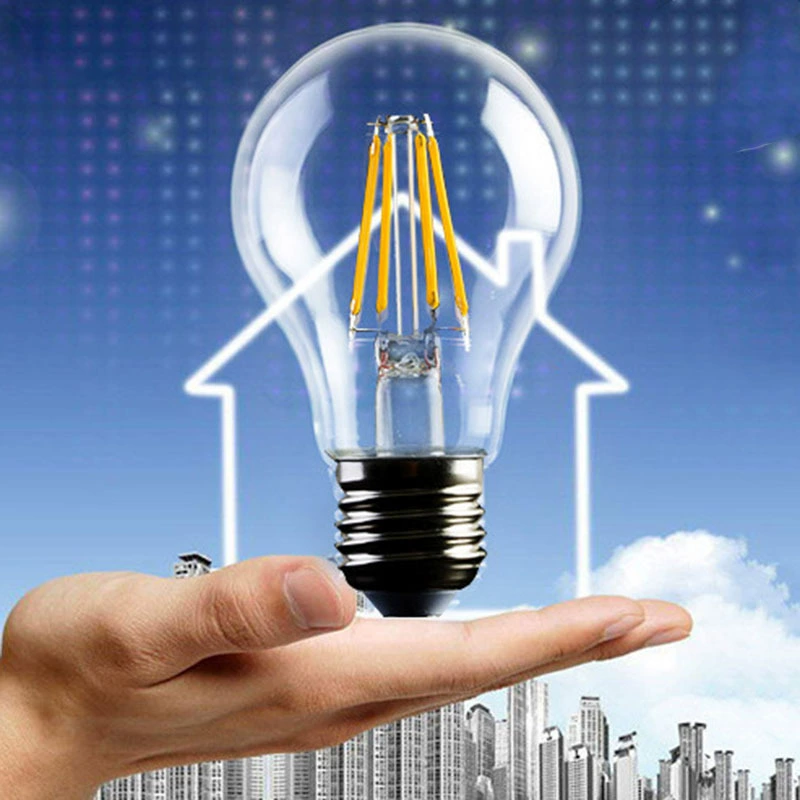 Светодиодные лампы накаливания E27 винт A60 лампа E14 Свеча лампы завод прямой A60 ретро лампы