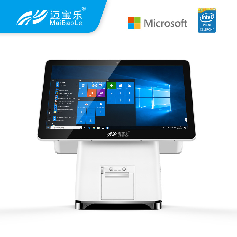 迈宝乐E500双屏超市餐饮零售收银机一体机触摸收银系统点餐收款机|ru
