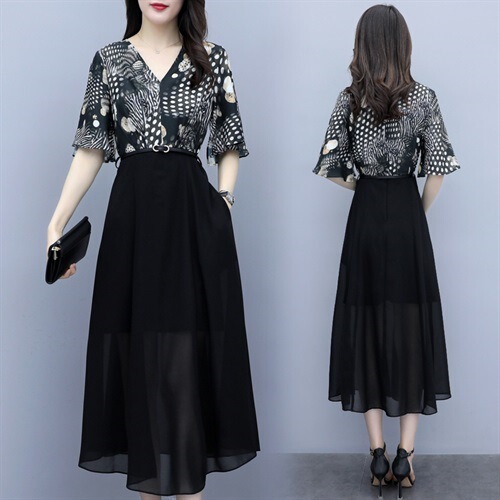 New spring dress loose and slim blouse and trousers two-piece 