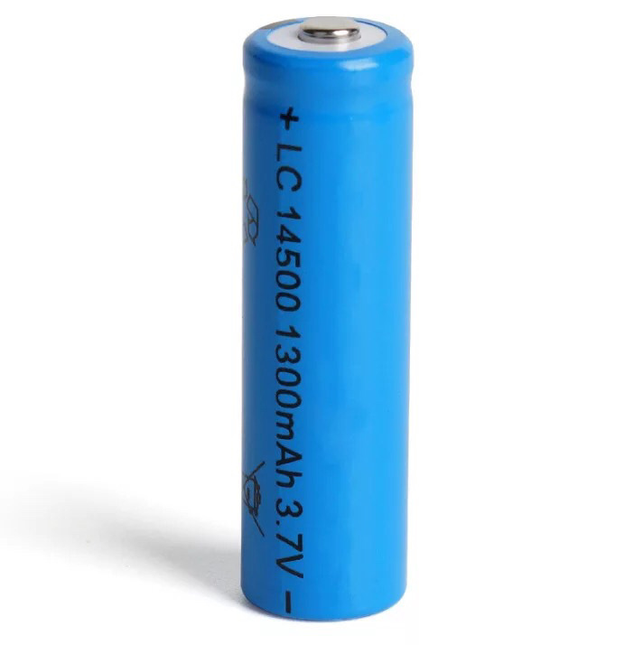 14500锂电池3.7v 1300mAh高容量5号充电电池电动牙刷强光筒电池