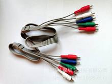 适用于  5 AV色差线 5RCA TO  5RCR  HD高清分量线 插头灰色镀镍