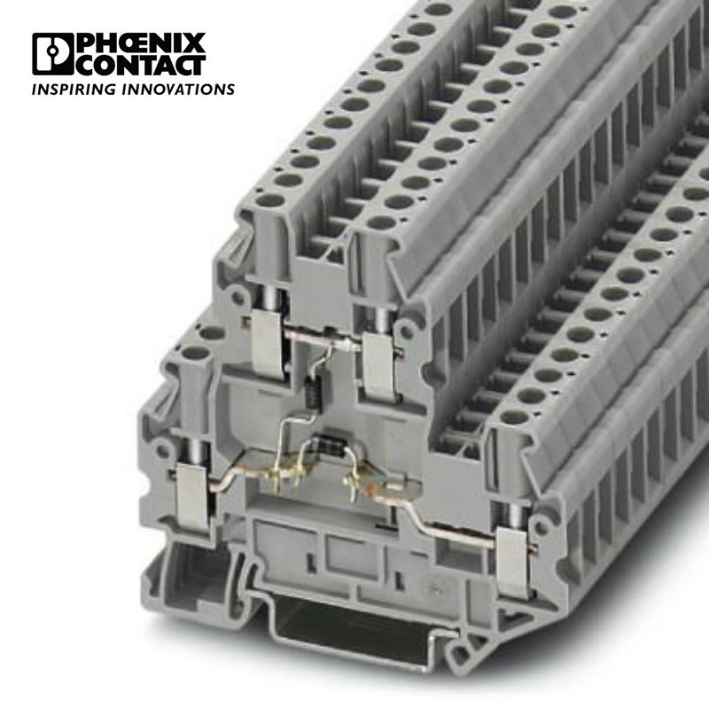 菲尼克斯元件端子螺钉灰色-UTTB 2,5-2DIO/O-UL/UR-UL-3046676-50