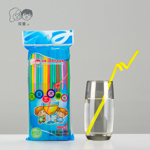 71035 Shuangtong Art Juice Disposable Drinks Bendable Head Colored Plastic Straws 4000 Count