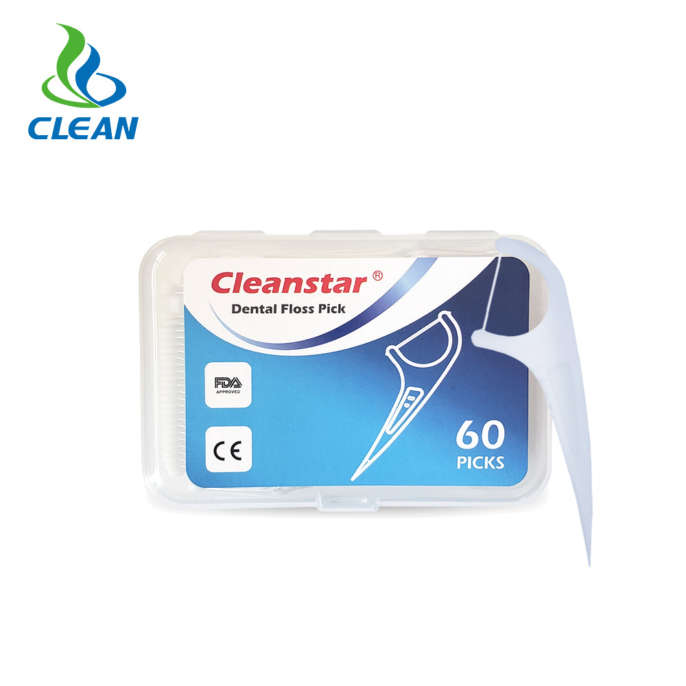 源头老厂 出口欧美 CPA01 60支盒装一次性牙线棒塑料牙签牙线签|ms