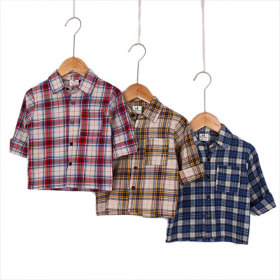 QE Custom Kids 2020 men and women Children baby cotton Classic plaid Long sleeve shirt 3-colour jacket