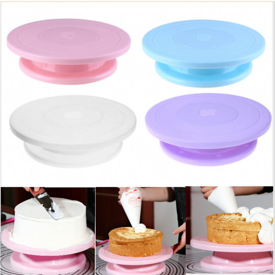 Cake Turntable Baking Turntable Rotating Cake Mounting Table PP Plastic Mounting Tool Cake Mounting Turntable