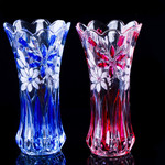玻璃花瓶水晶玻璃透明彩色加厚家用水养富贵竹插玫瑰百合家用客厅