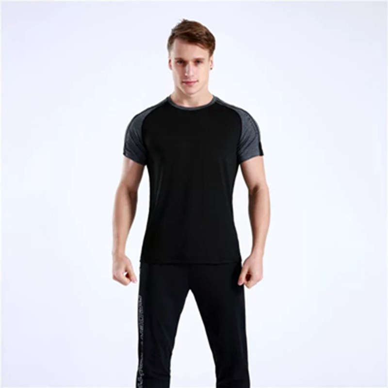 运动t恤男短袖速干夏季新款欧美弹力紧身衣健身上衣爆款厂家直销|ru