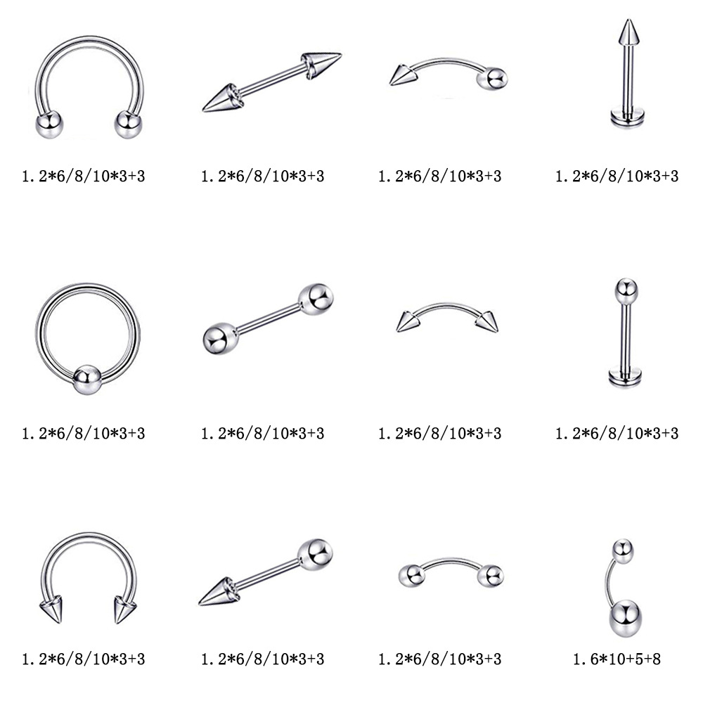 Basic C Shape Geometric Stainless Steel Plating Eyebrow Nails Nose Ring display picture 1
